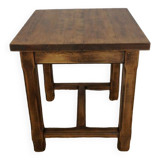 vintage solid oak bistro bar table from the 50s and 60s, restored