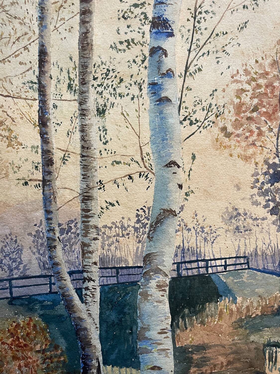 Paysage de sous-bois XXe