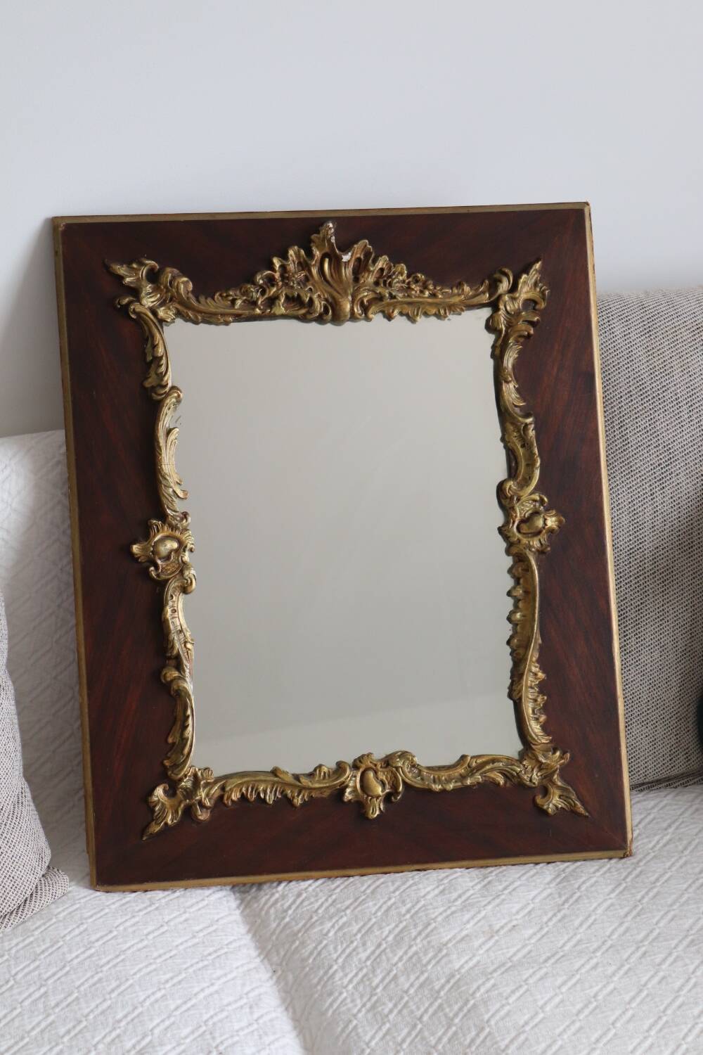 Old wooden and stucco mirror