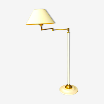 Articulated floor lamp 1950 design in metal and brass
