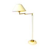 Lampadaire articulé liseuse design 1950 en métal et laiton