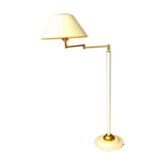 Articulated floor lamp 1950 design in metal and brass