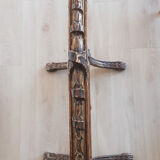 Parefeu écran de cheminée époque Napoléon III en bois doré  - XIXe ( H 108 cm)