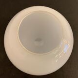 Black ceramic shell lamp and white opaline