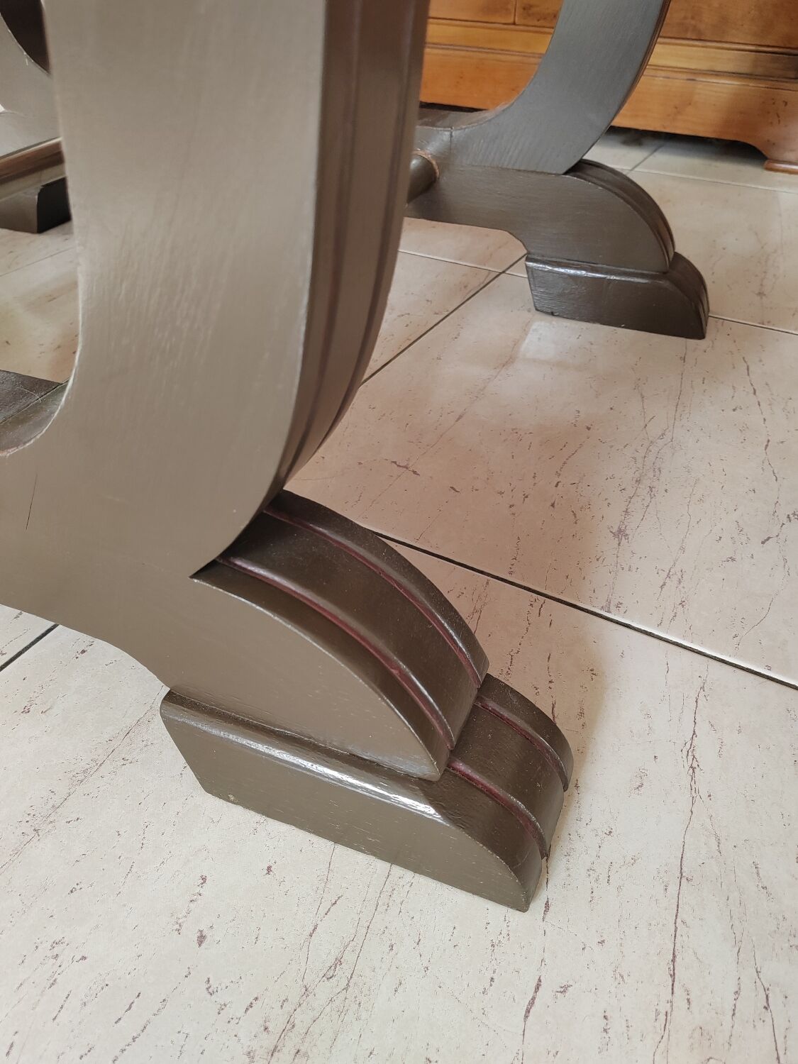 Redesigned table and chairs