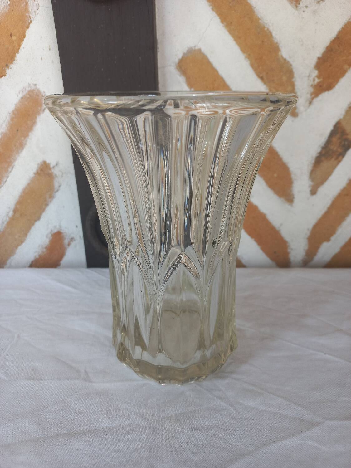 Molded glass vase