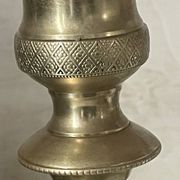Antique pair of gilded bronze candlesticks