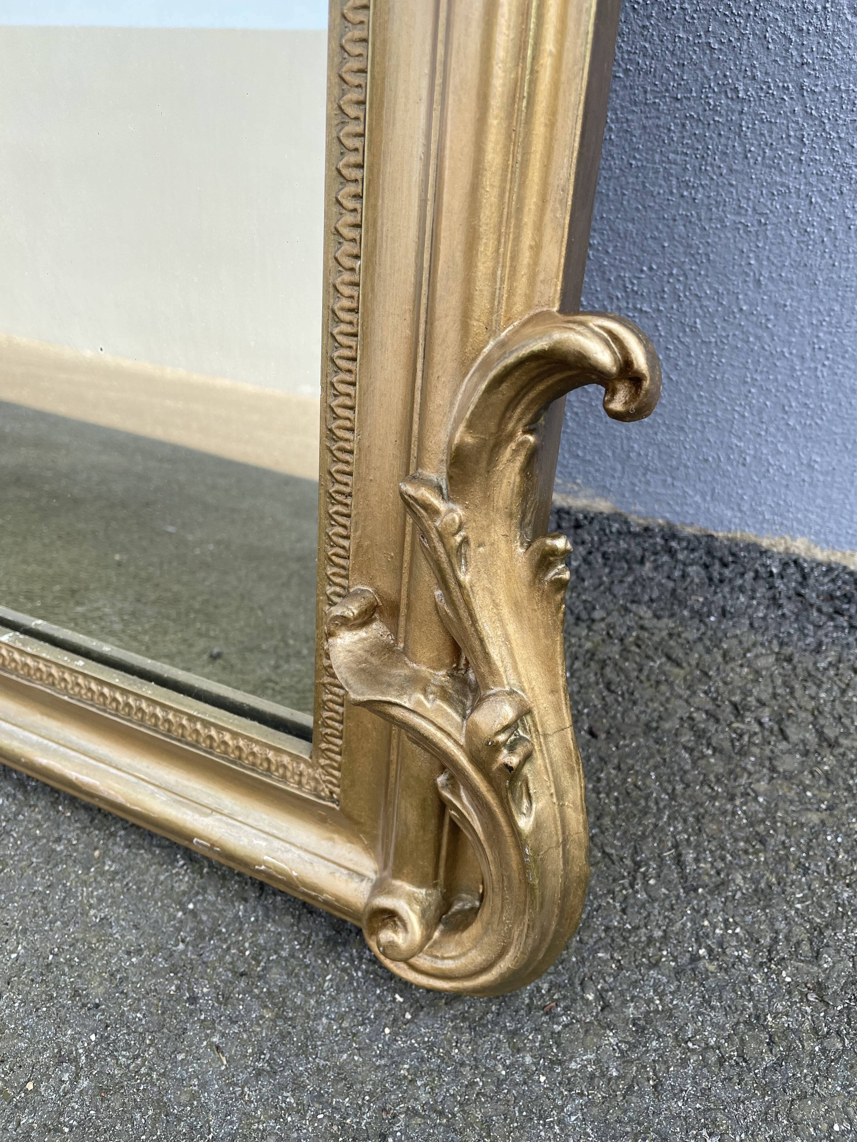 Miroir Napoléon III fronton oiseaux 112 x 67
