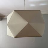 Vintage gold and white canvas light fixture – minimalist style
