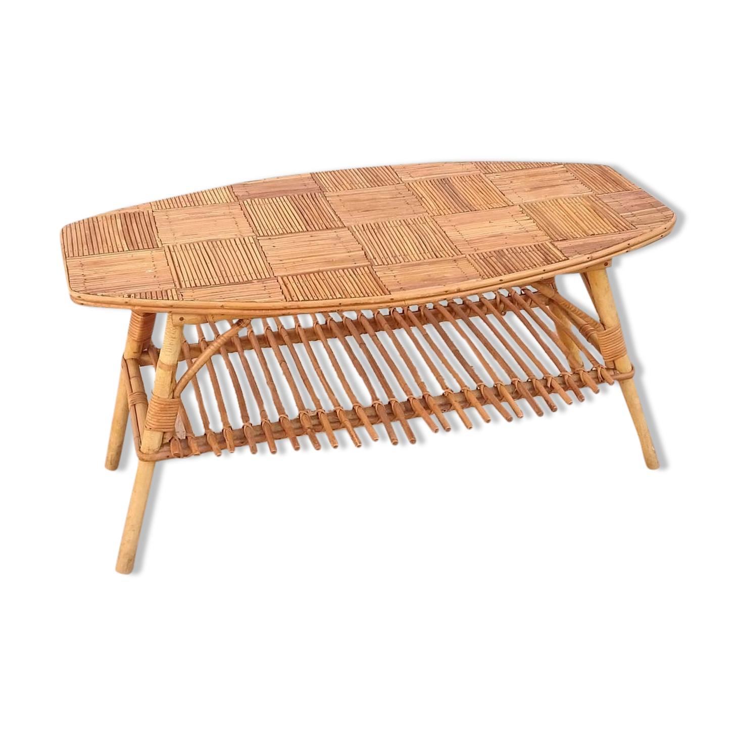 Vintage rattan coffee table
