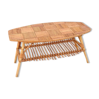 Vintage rattan coffee table