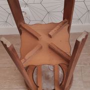 Vintage 50s harness in light walnut and marble.