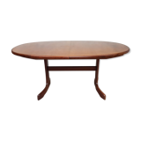 Vtg mid century g plan fresco teak extending 4 - 6 seat oval dining table retro