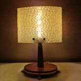 Vintage table lamp with plastic hood, 70s