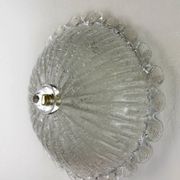 Murano glass scalloped flushmount ceiling light, Italy 1960s