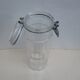 glass jar with vintage cut sides "hermetic"