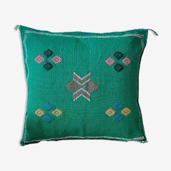 Berber cushion Sabra Green Cactus Silk