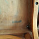Set of four Baumann bistro chairs n°12 in solid beech and red skaï