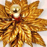 Hans Kögl Hollywood Regency Florentine Wall Light Ceiling Fixture in Gold Metal