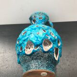 Pichet aiguière céramique avec ecumes bleu vintage