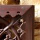 Lattice wooden wall panel with a plant motif, originating from Sri Lanka, 97x32cm.