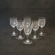 6 old glasses with engraved baccarat crystal wine stems