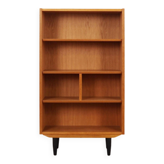 Bibliothèque en frêne, design danois, années 1970, production : Hundevad