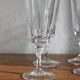 6 flûtes à champagne vintage en cristal d'Arques modèle "Versailles"