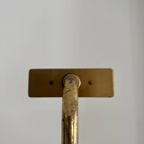 Vintage floor lamp, solid brass and cream lacquered metal, Italy 1970s