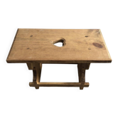 Tabouret bas rectangulaire en bois
