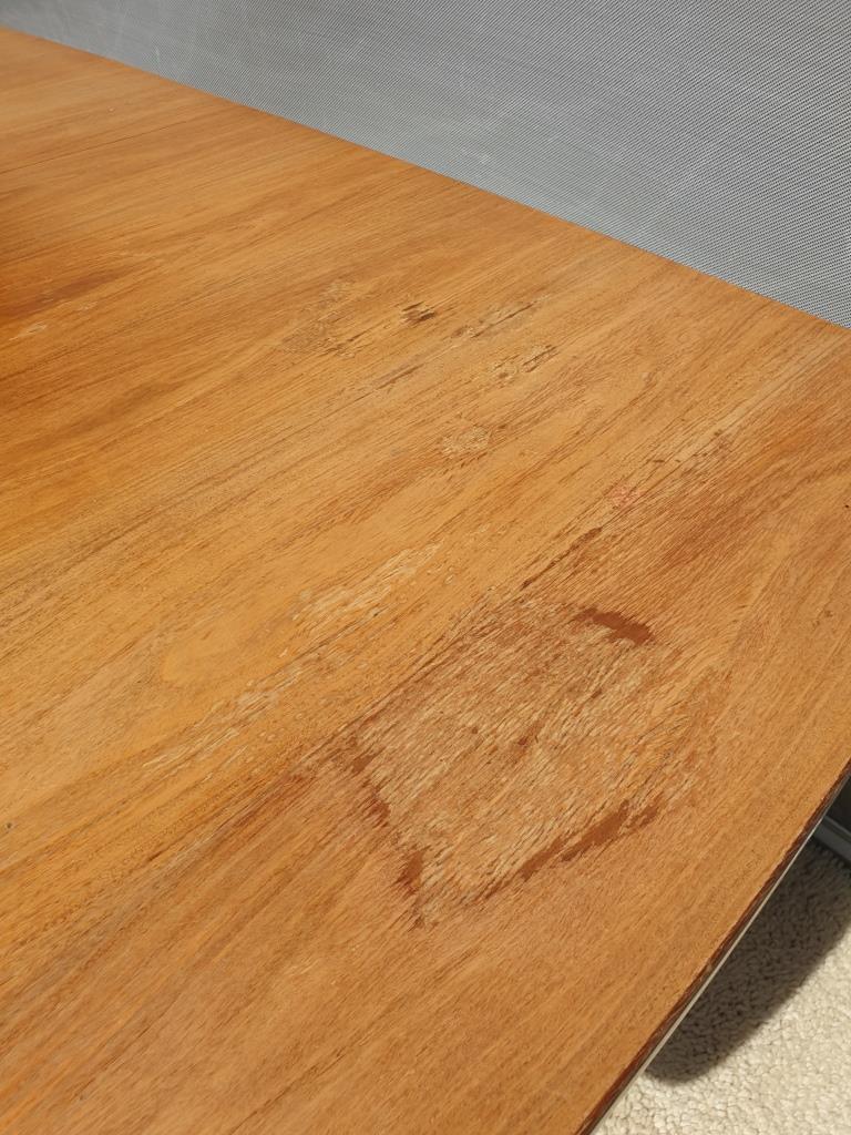 Scandinavian table 2 extensions teak "tray in its juice"