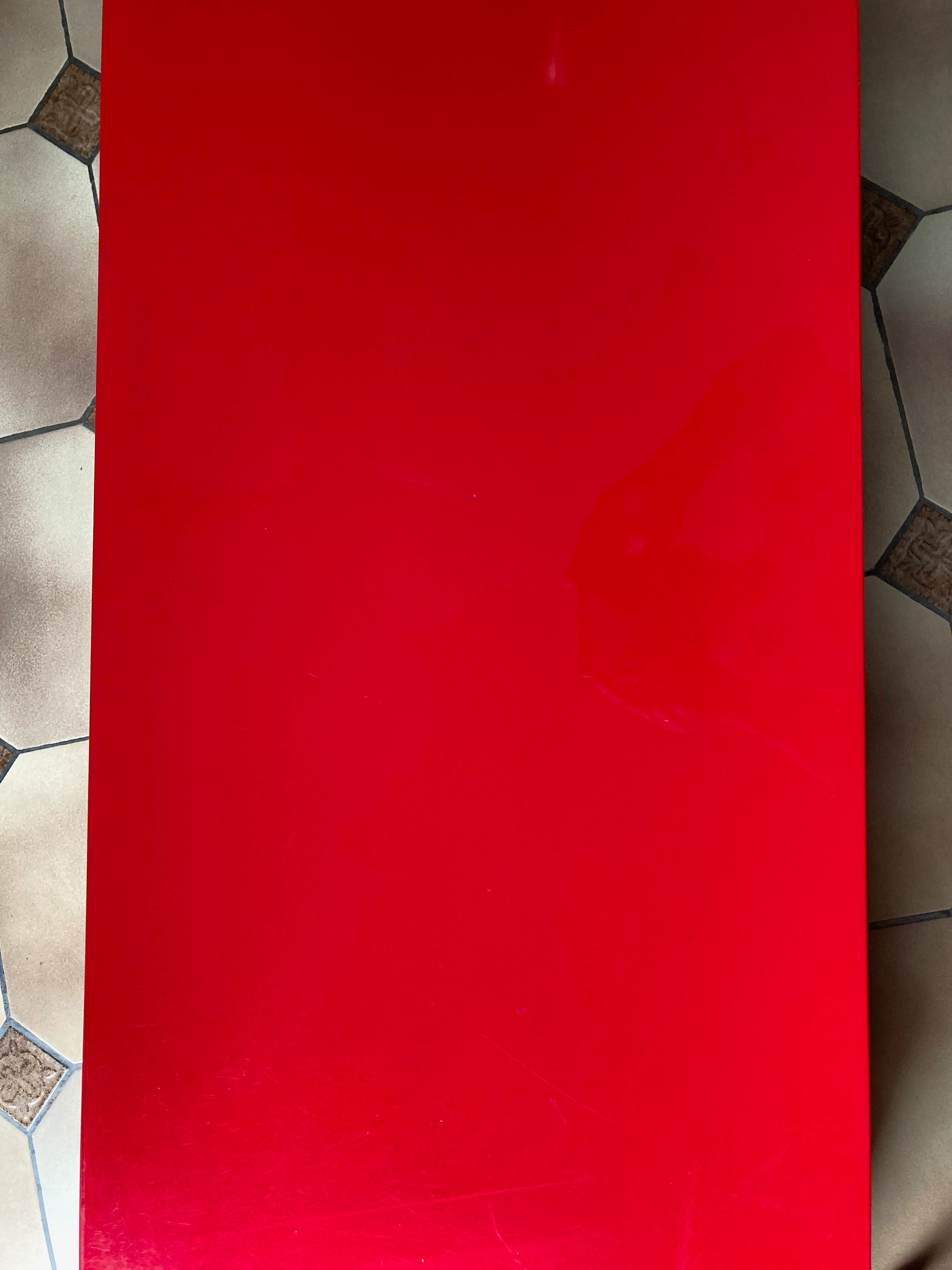 Lacquered red tv cabinet