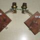 Pair of 1960/70 wall lights with 2 arms in murano glass