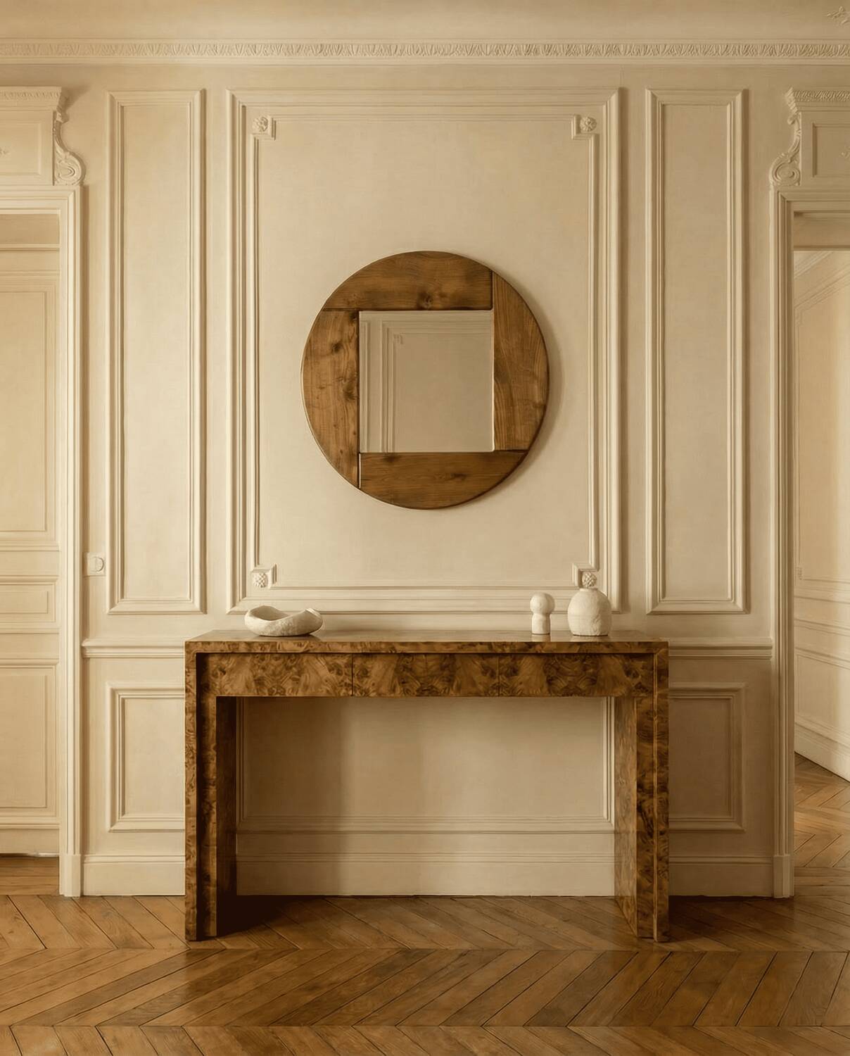 Mirror in elm Maison Regain