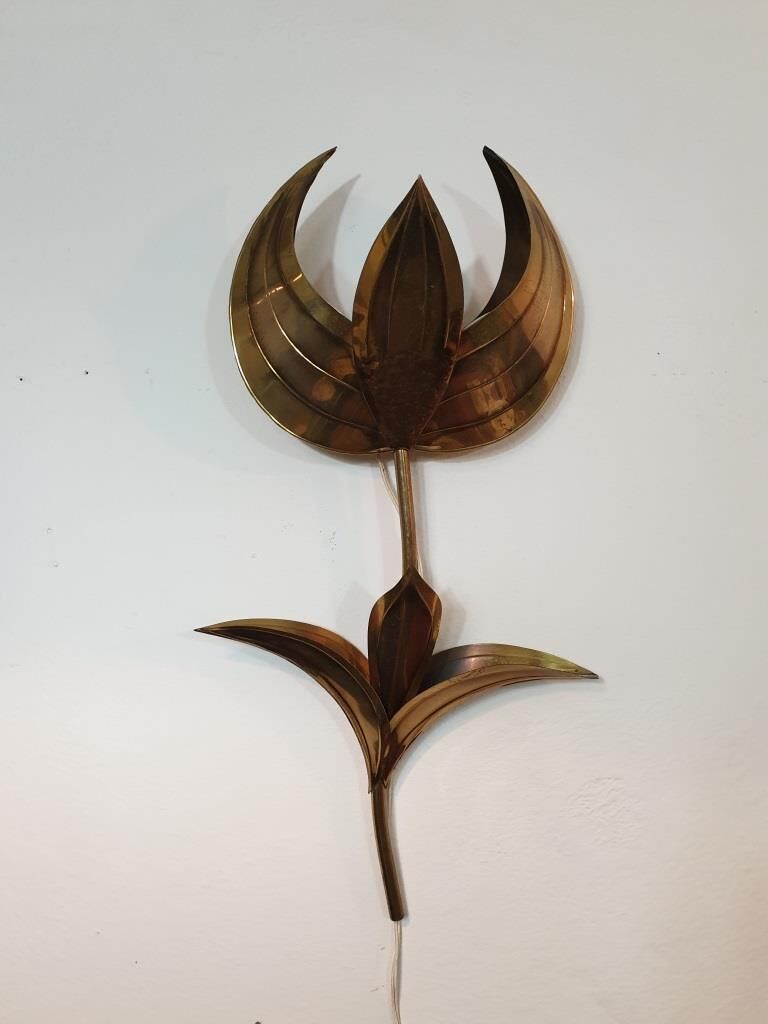 Brass flower sconces