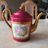 Tea set in hand-painted Limoges porcelain