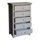 Chiffonnier vintage en osier blanc