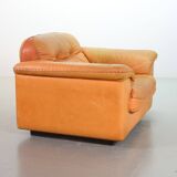 Striking De Sede DS101 Cognac Leather Lounge Chair DS17. Switzerland, 1970s