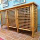 Sideboard in rattan and glass 1970