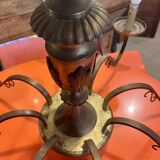 Old 8-branch brass chandelier