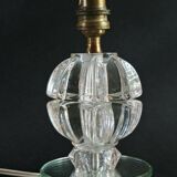 Pied de lampe verre art deco