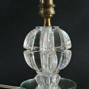 Art deco glass lamp foot