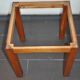 Pair of wooden and marble side tables