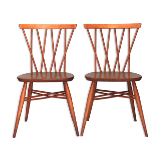Set of 2 candlestick chairs by Lucian Ercolani for Ercol