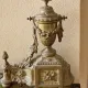 Fireplace front, firebar, fire guard in gilded bronze Louis XVI style.