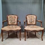 Pair of Louis XV style canriolet