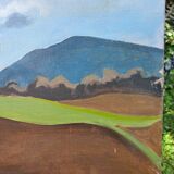 Oil on canvas "the path" signed U.Doan
