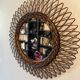 Joli miroir soleil en rotin vintage – tressage à boucle