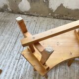 Set of round table and 4 rounded benches, 1950