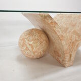 Magnussen ponte mactan stone coffee table, 1980s